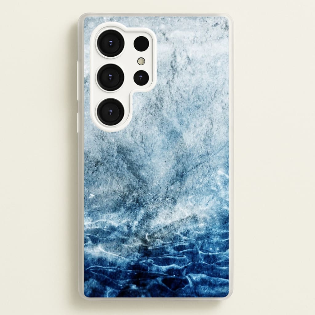 Sea Blue Marble - marble Phone Case for Galaxy S25 Ultra