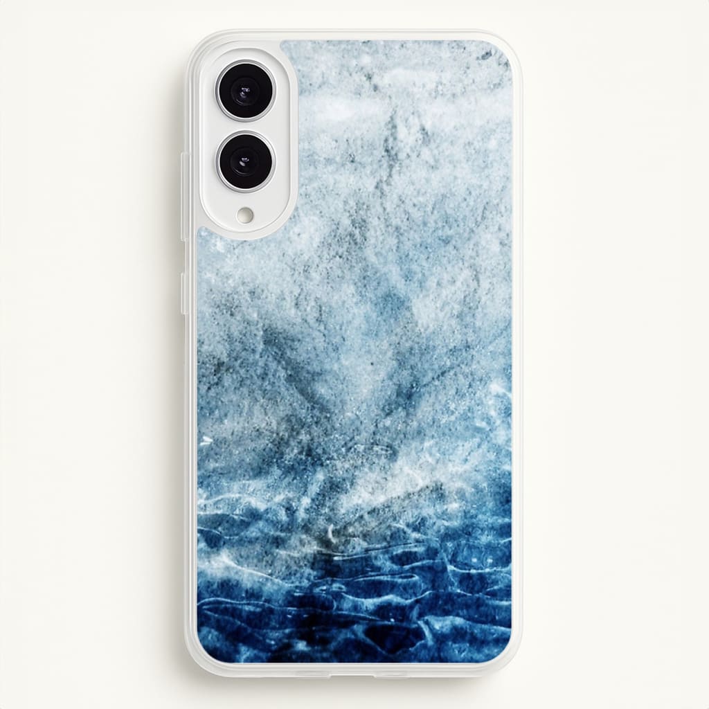 Sea Blue Marble - marble Phone Case for Galaxy S25 Edge