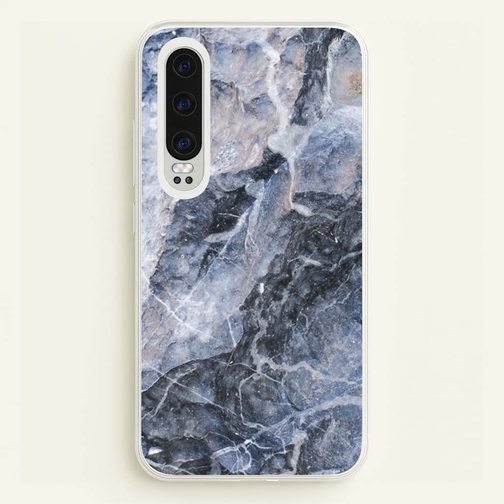 Grey and White Marble - marble Phone Case for Huawei P30