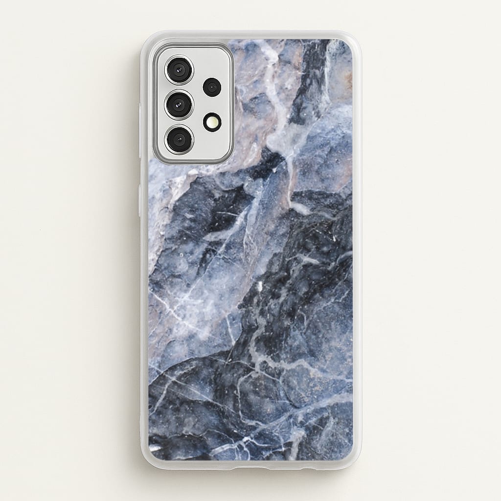 Grey and White Marble - marble Phone Case for Galaxy A52 / A52s