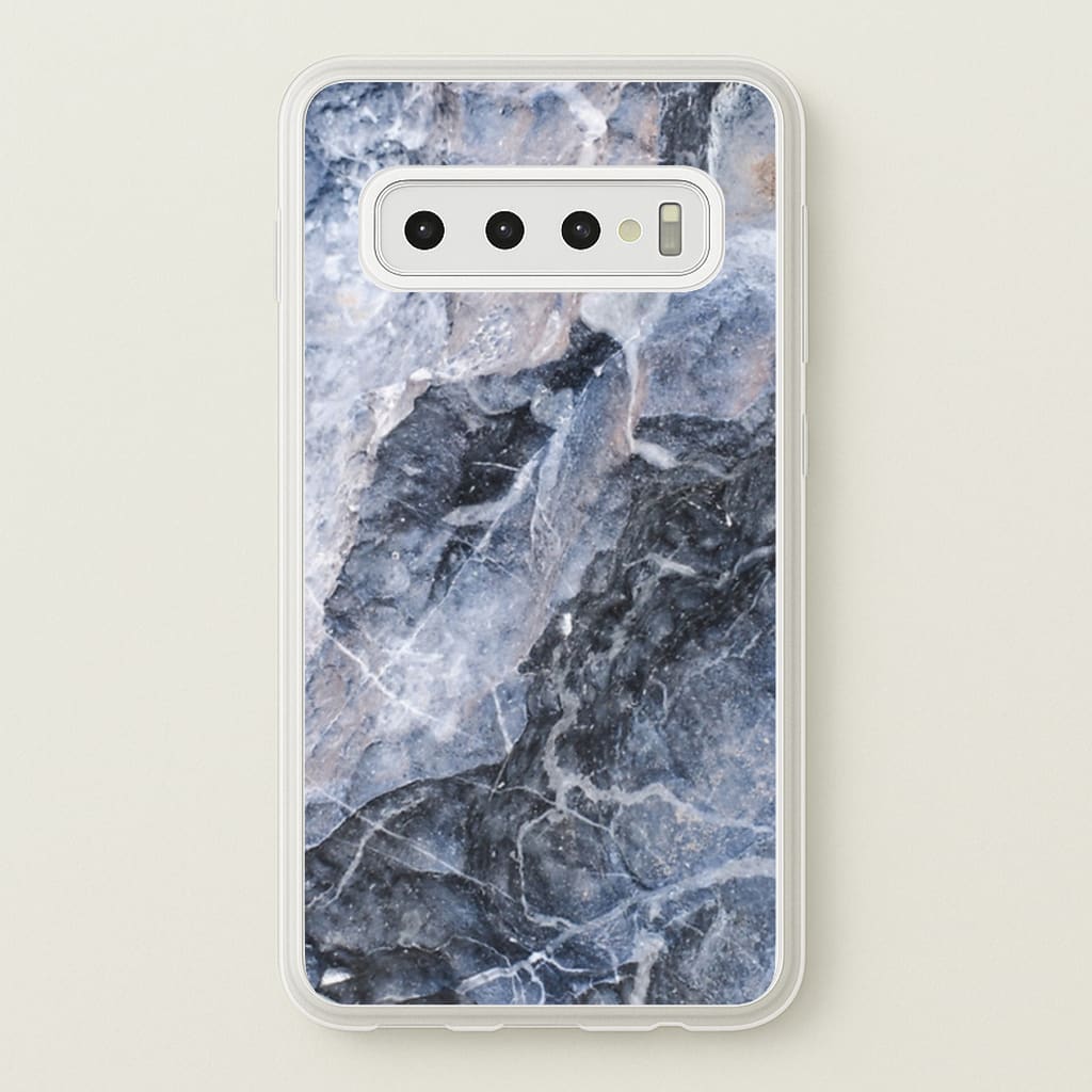 Grey and White Marble - marble Phone Case for Galaxy S10