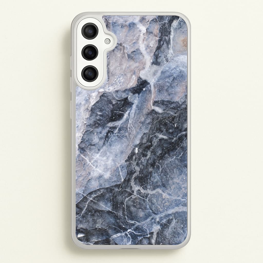 Grey and White Marble - marble Phone Case for Galaxy A34