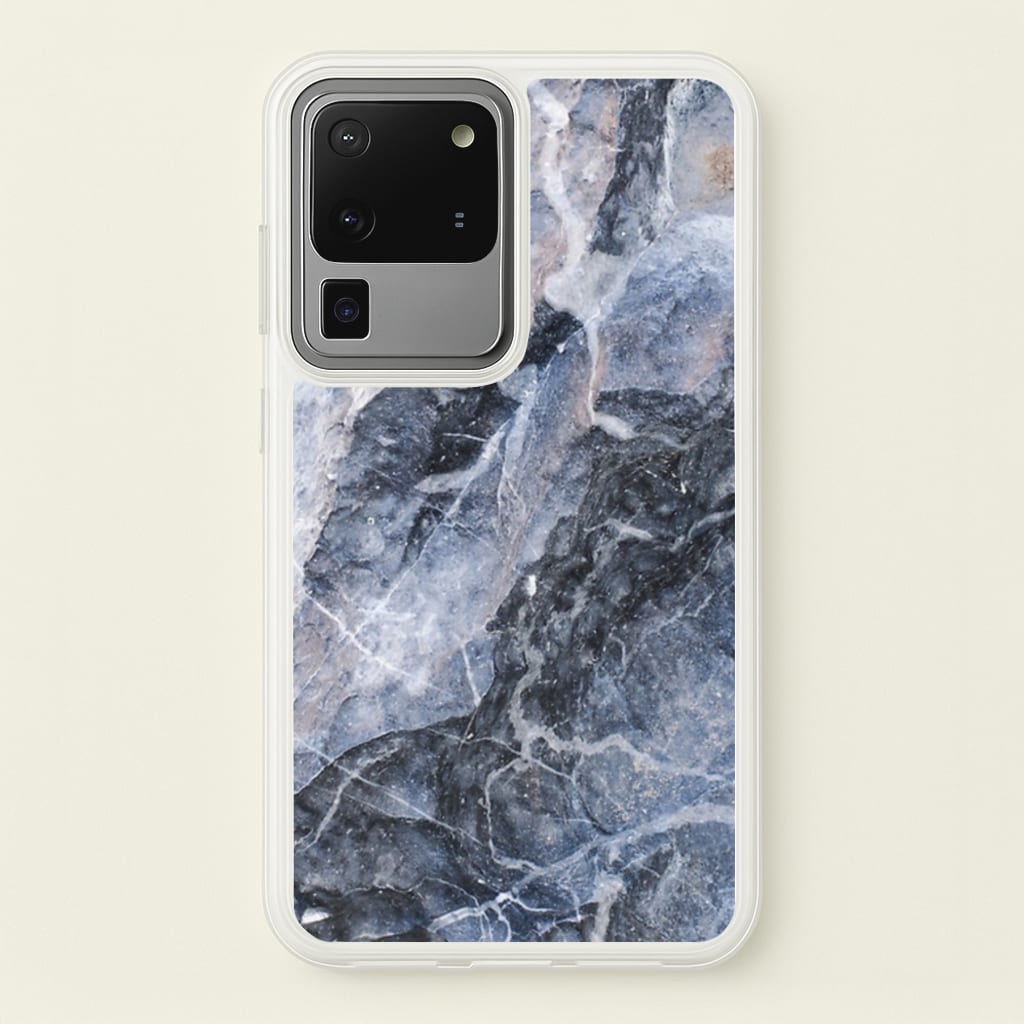 Grey and White Marble - marble Phone Case for Galaxy S20 Ultra