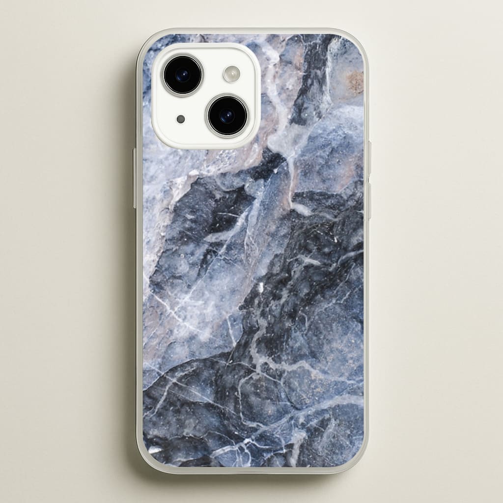 Grey and White Marble - marble Phone Case for iPhone 15 Plus