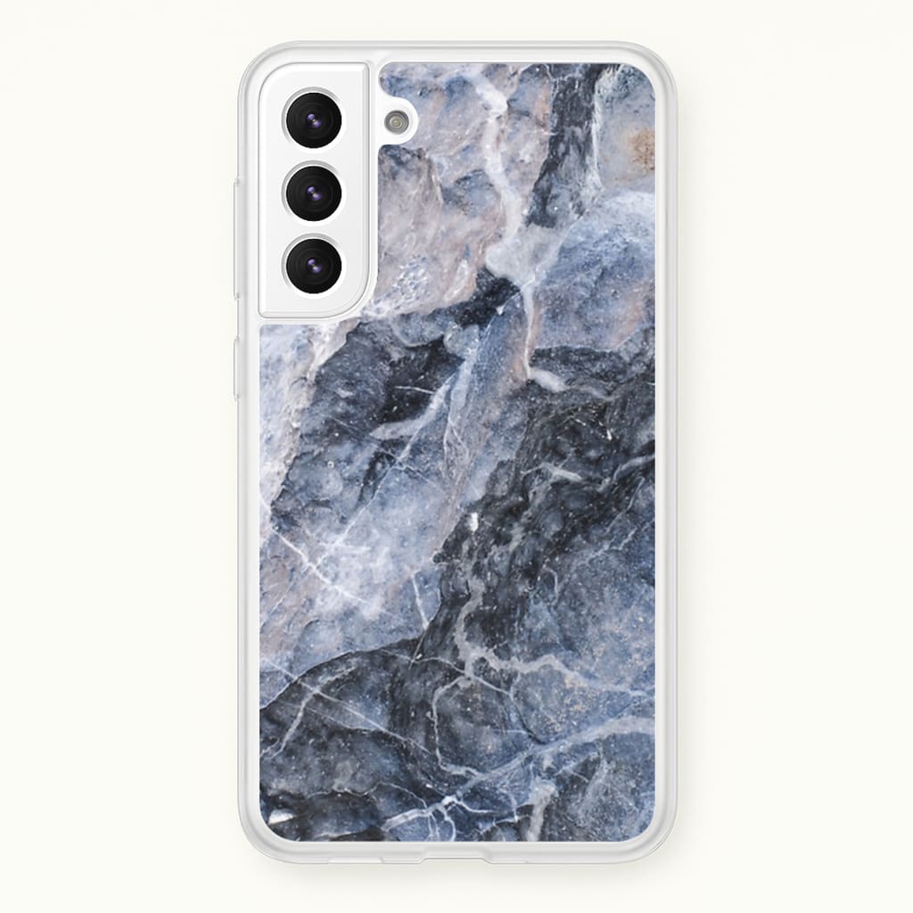 Grey and White Marble - marble Phone Case for Galaxy S21FE