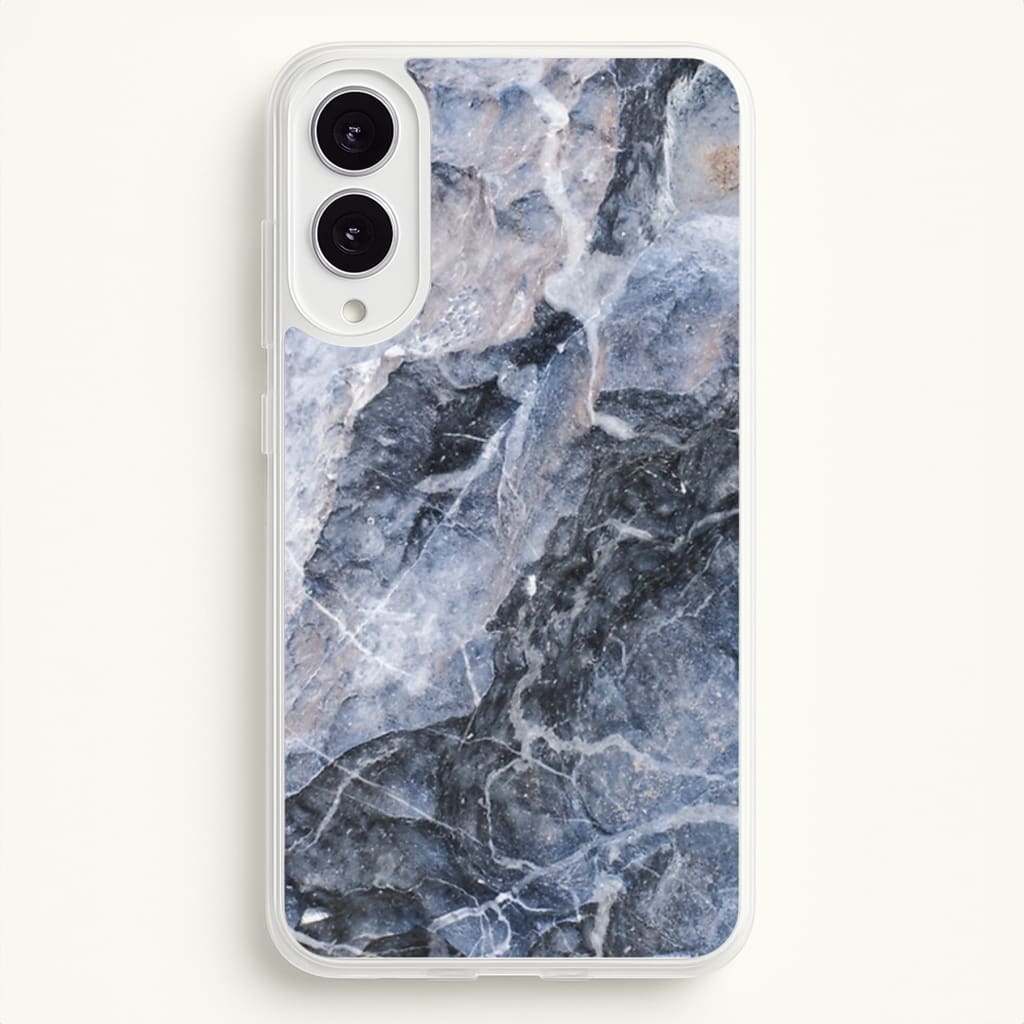 Grey and White Marble - marble Phone Case for Galaxy S25 Edge