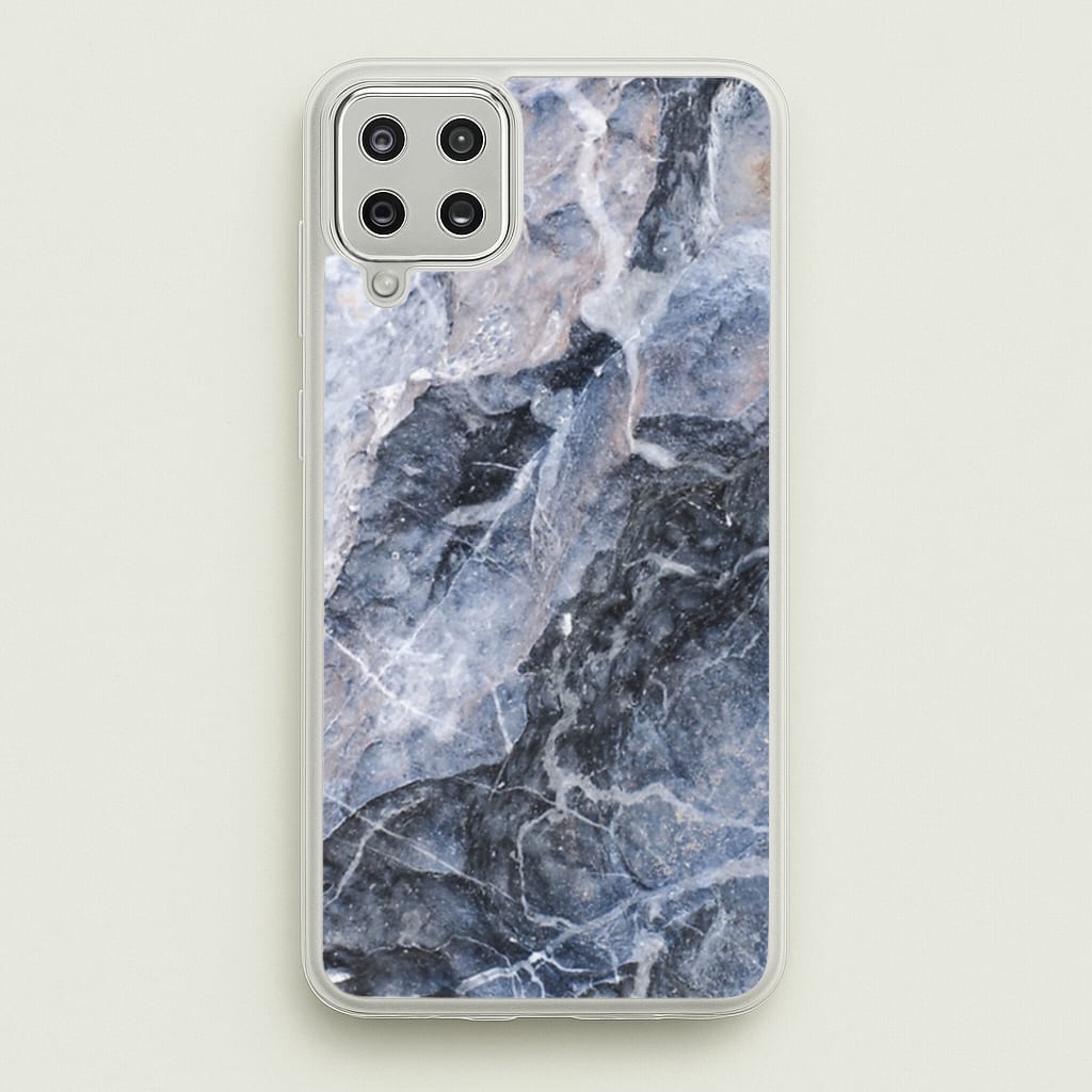 Grey and White Marble - marble Phone Case for Galaxy A12