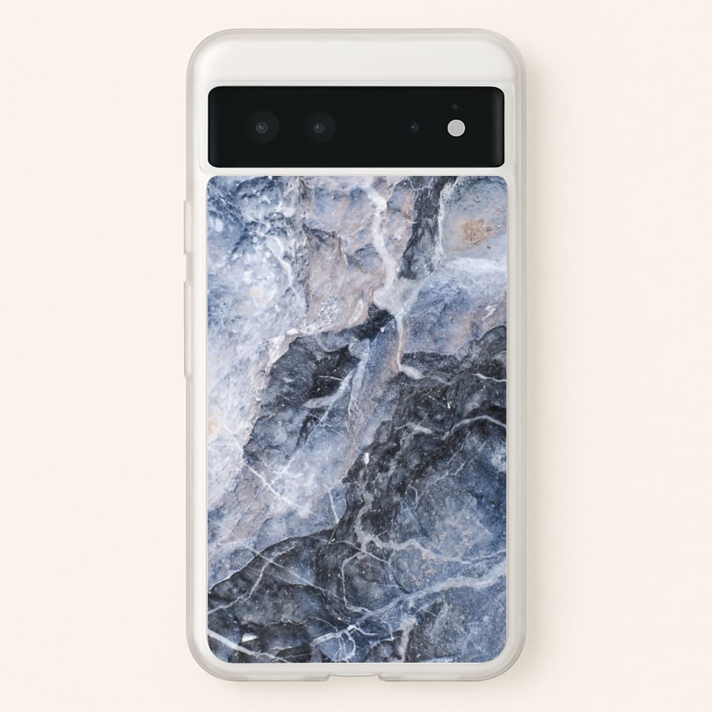 Grey and White Marble - marble Phone Case for Google Pixel 6