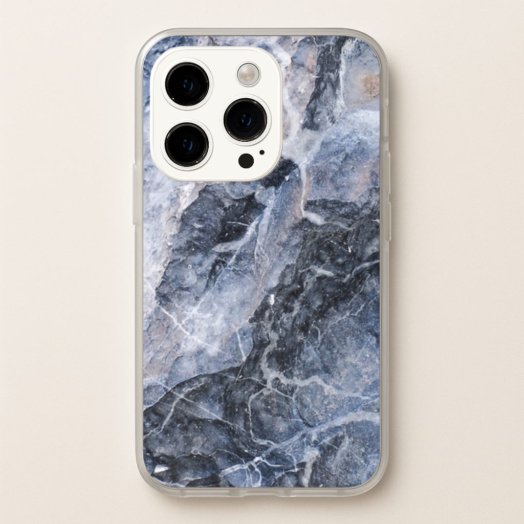 Grey and White Marble - marble Phone Case for iPhone 15 Pro Max