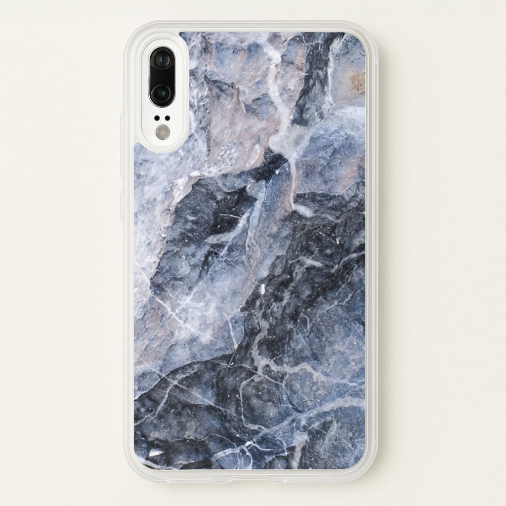 Grey and White Marble - marble Phone Case for Huawei P20