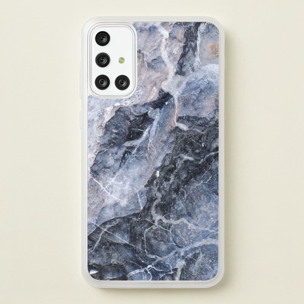 Grey and White Marble - marble Phone Case for Galaxy A71