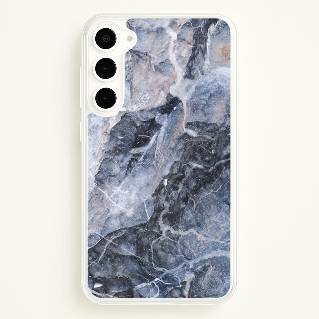 Grey and White Marble - marble Phone Case for Galaxy S23