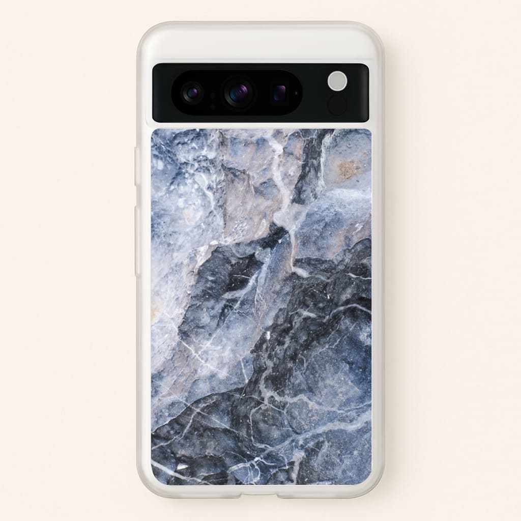 Grey and White Marble - marble Phone Case for Google Pixel 8 Pro