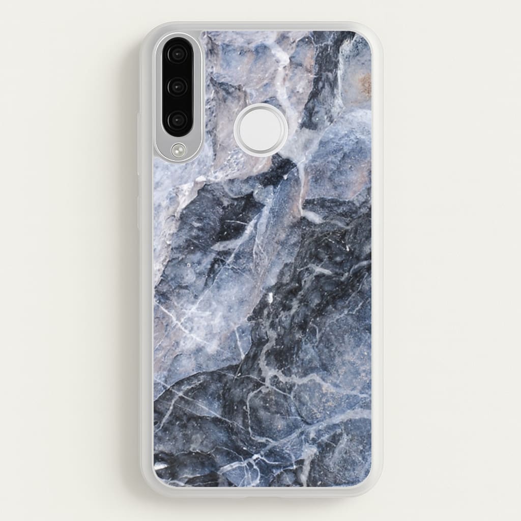Grey and White Marble - marble Phone Case for Huawei P30 Lite