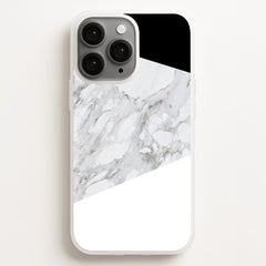 White, Black and Marble Pattern Phone Case