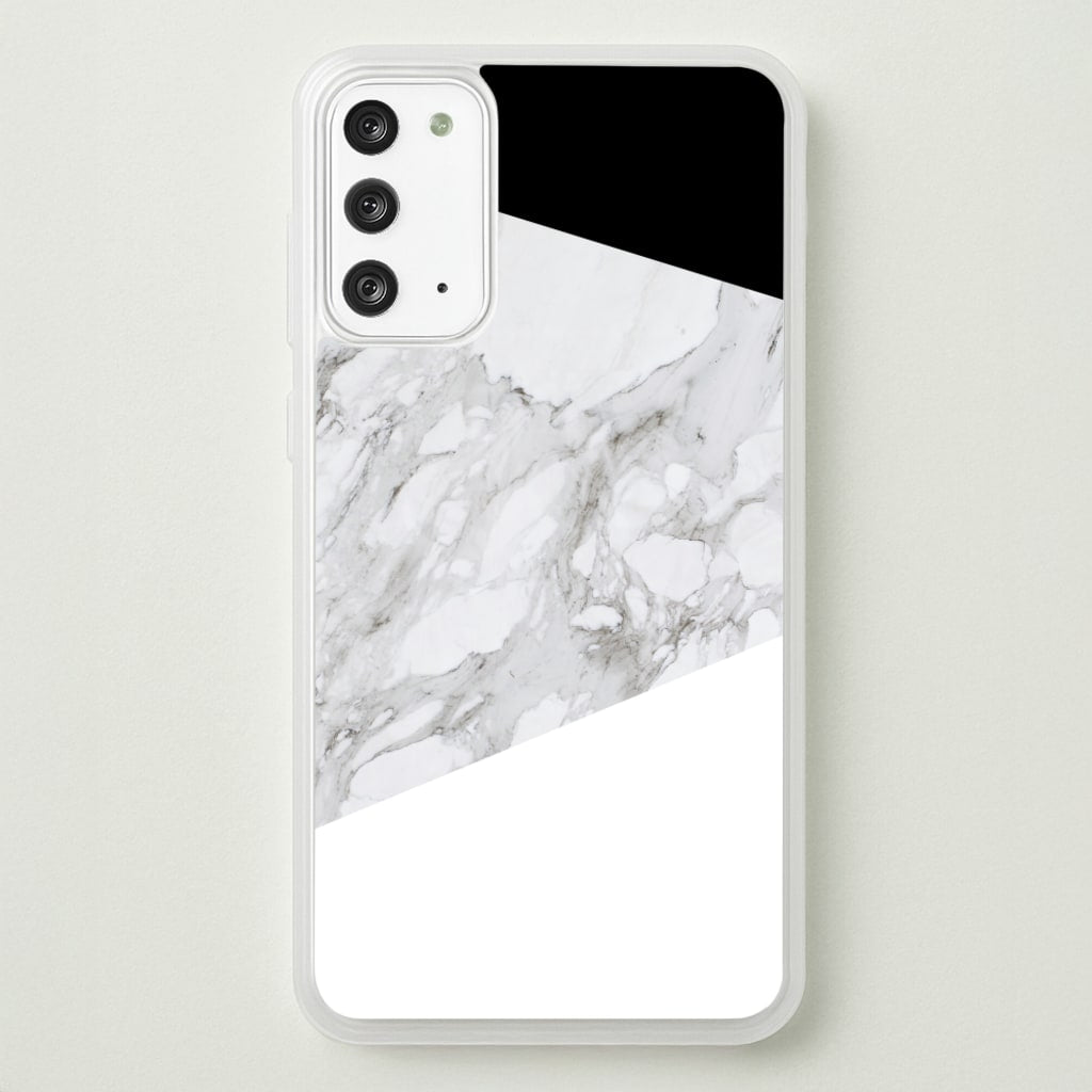 White, Black and Marble Pattern - marble Phone Case for Galaxy Note 20