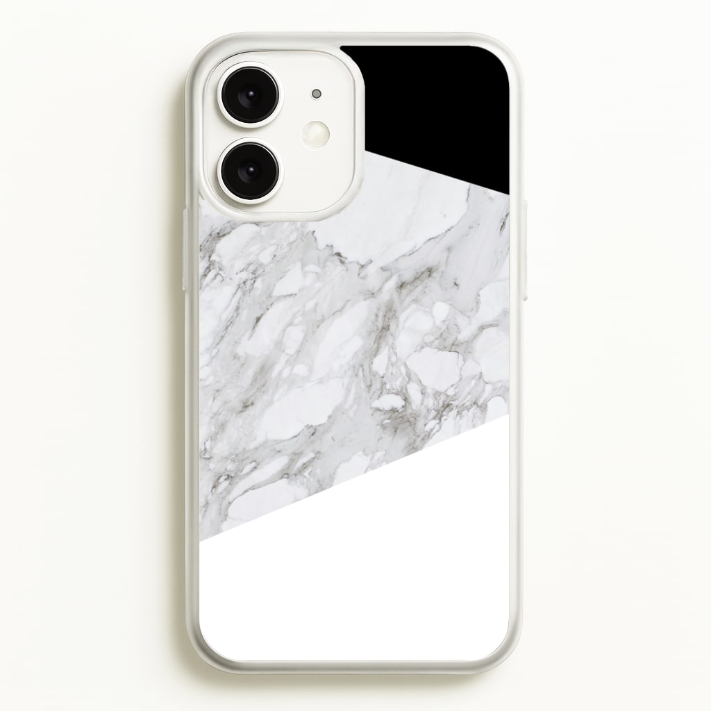 White, Black and Marble Pattern - marble Phone Case for iPhone 11