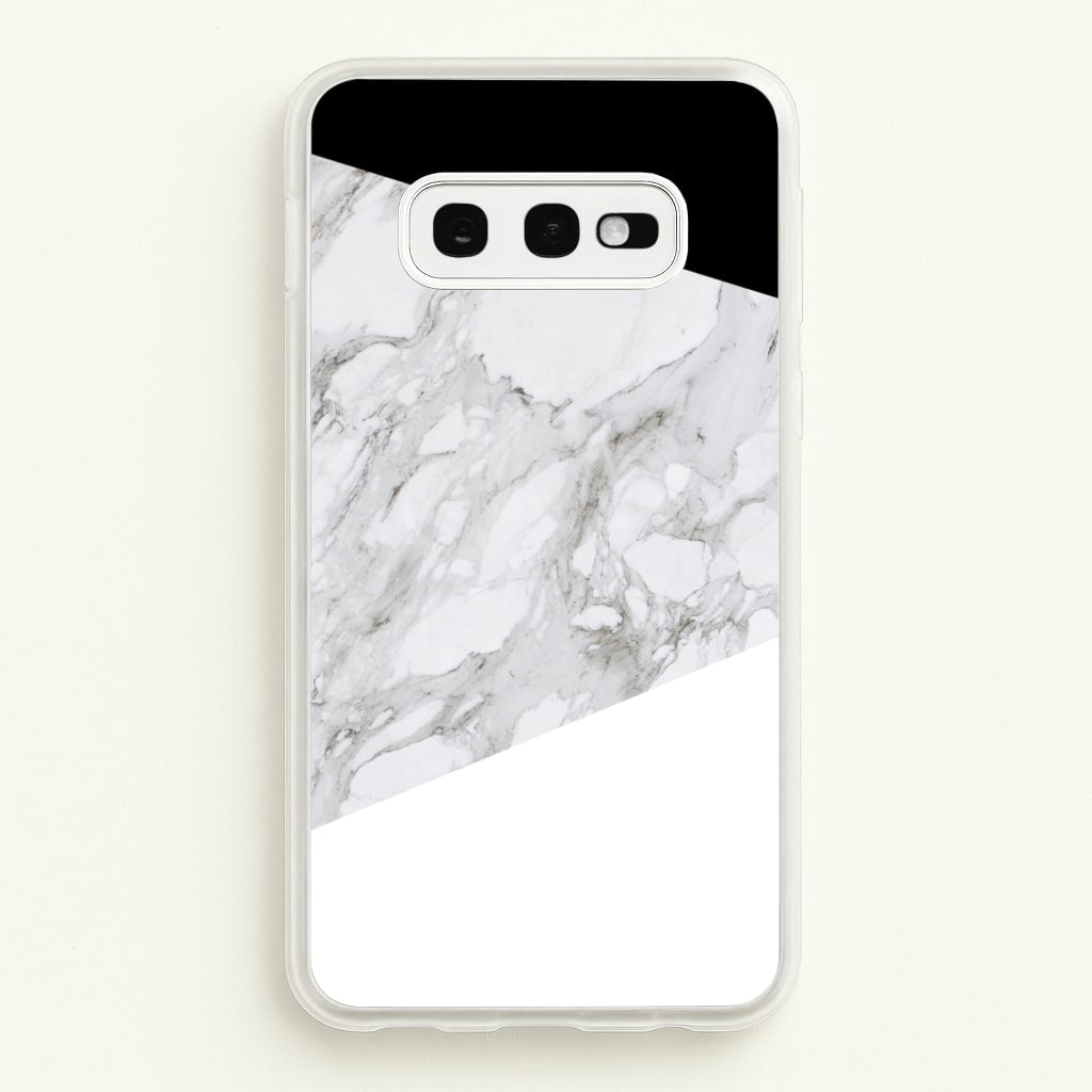 White, Black and Marble Pattern - marble Phone Case for Galaxy S10e