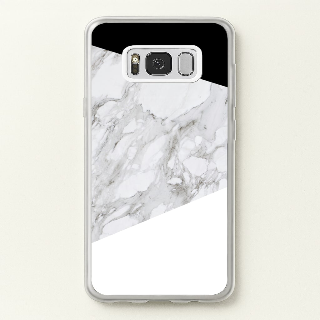 White, Black and Marble Pattern - marble Phone Case for Galaxy S8 Plus