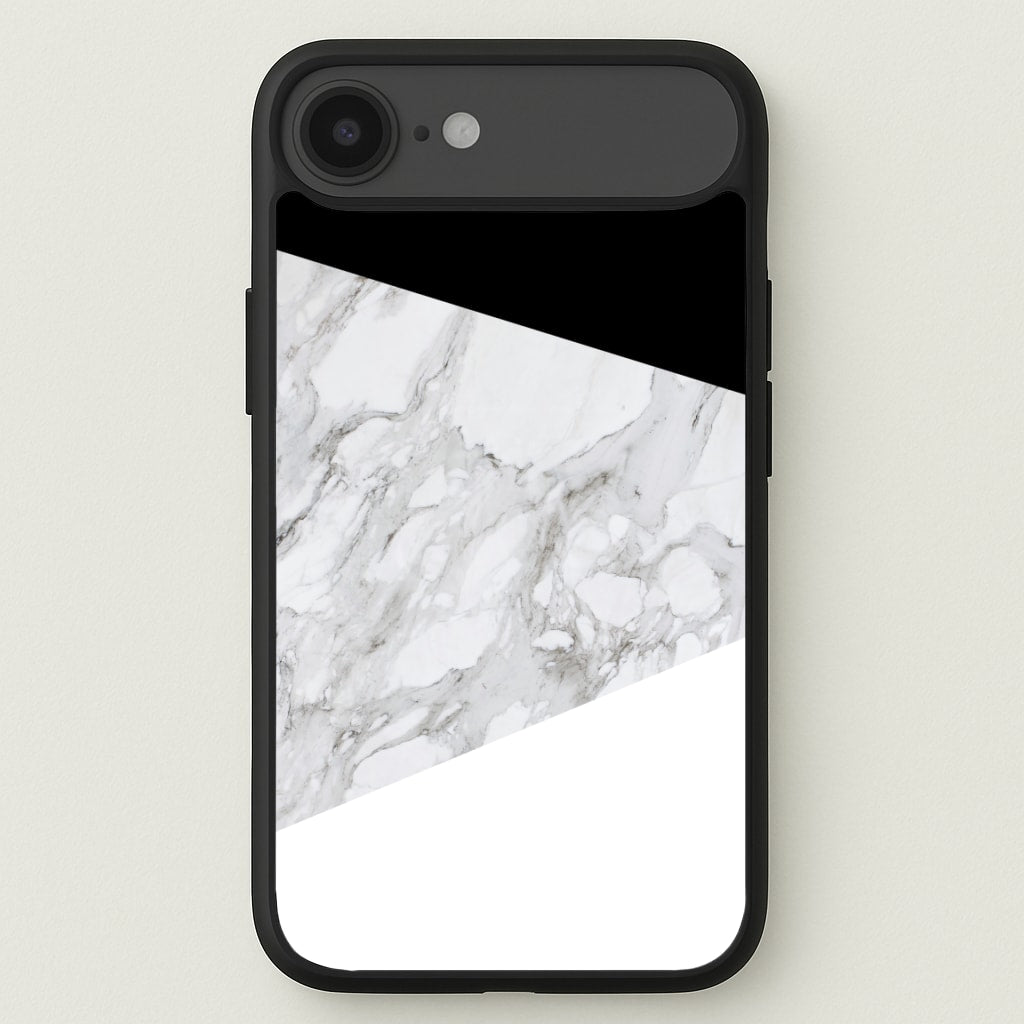 White, Black and Marble Pattern Phone Case for iPhone 17 Air