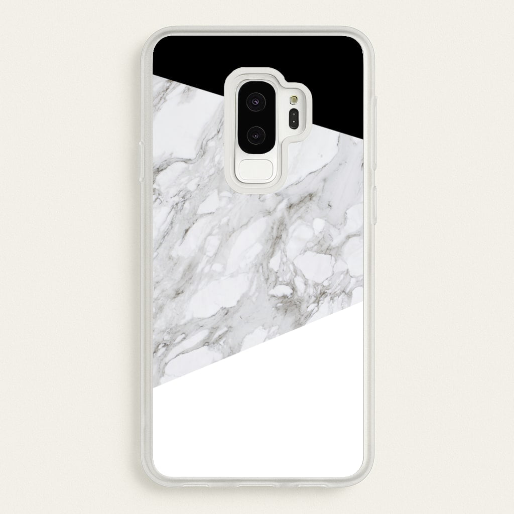 White, Black and Marble Pattern - marble Phone Case for Galaxy S9 Plus