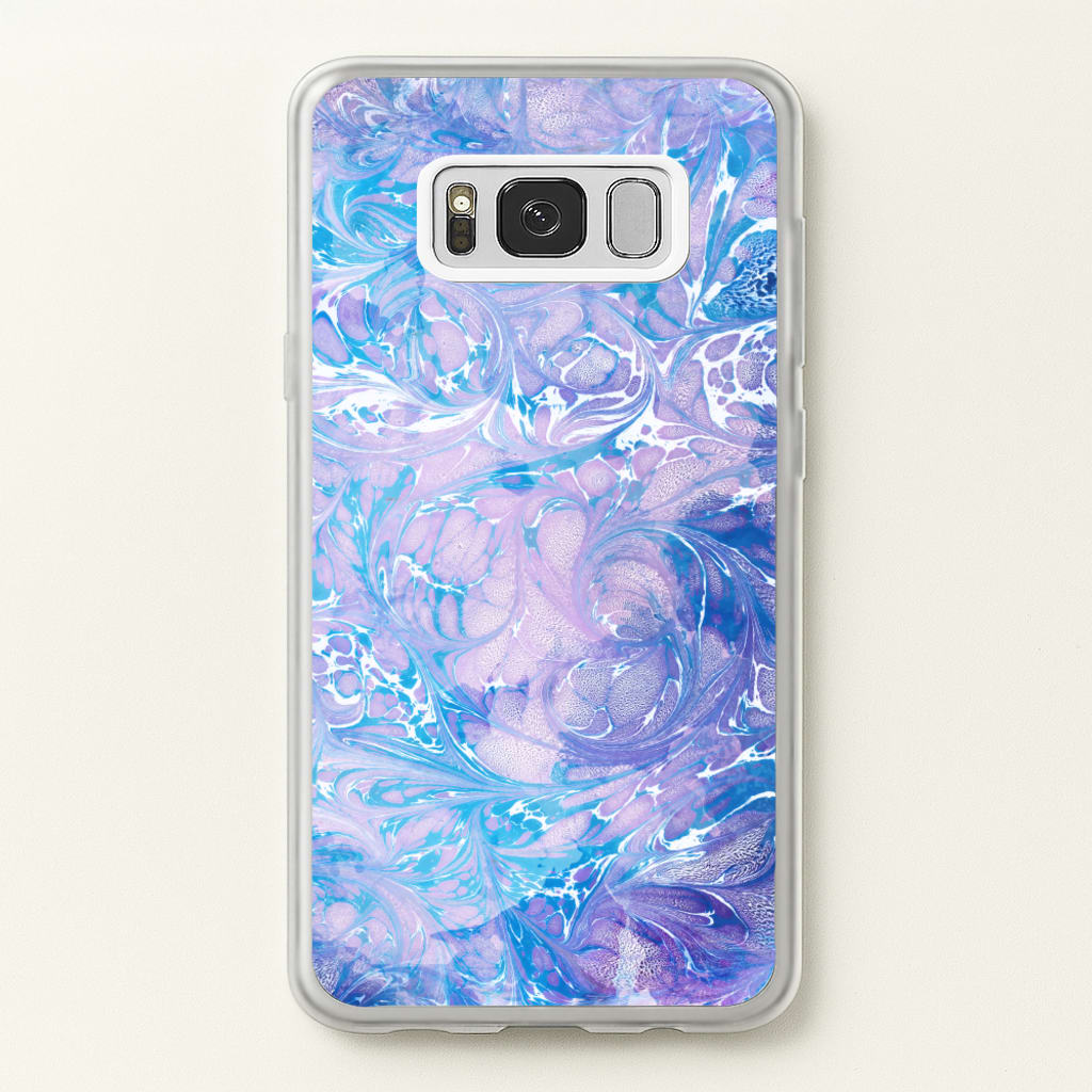 Sea Blue Swirly Marble - marble Phone Case for Galaxy S8 Plus