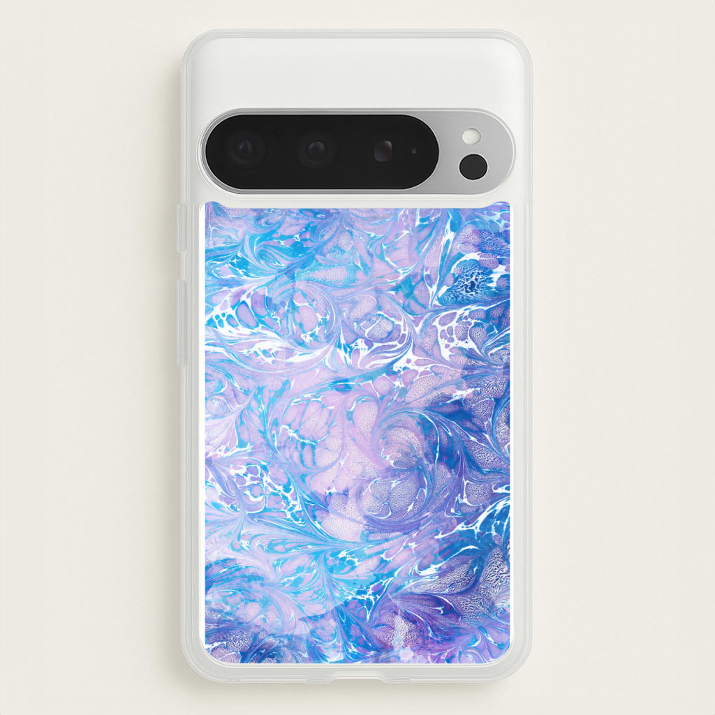 Sea Blue Swirly Marble - marble Phone Case for Google Pixel 9 Pro XL