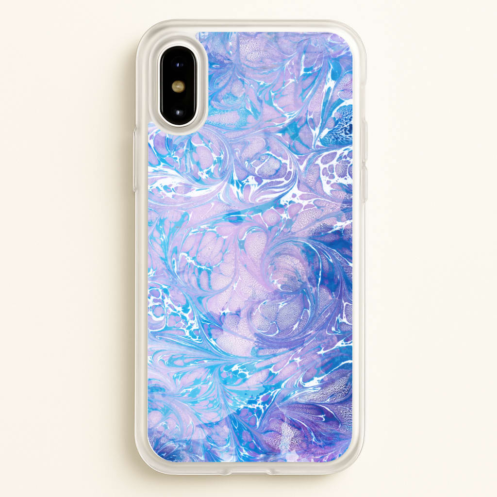 Sea Blue Swirly Marble - marble Phone Case for iPhone X / XS