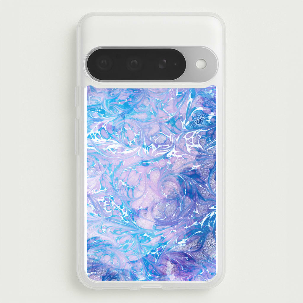 Sea Blue Swirly Marble Phone Case for Google Pixel 10 Pro XL