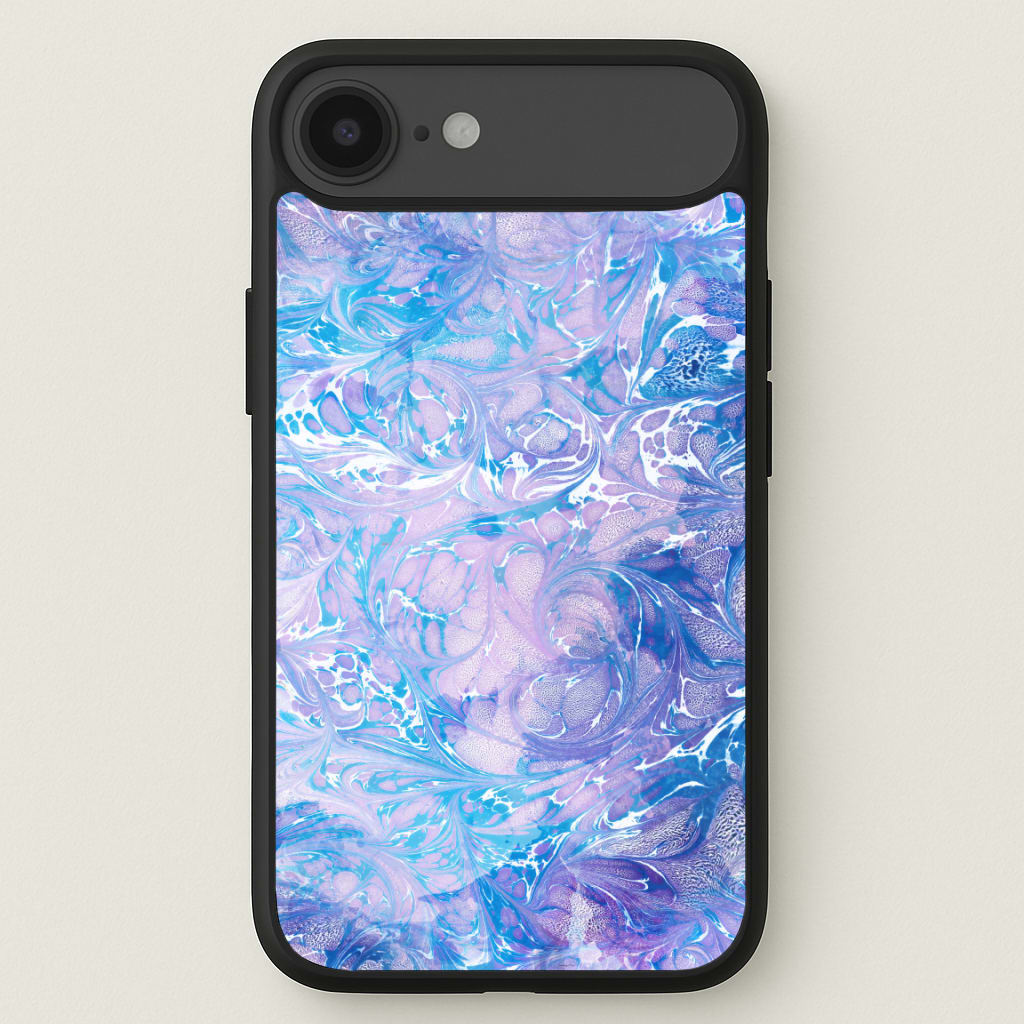 Sea Blue Swirly Marble Phone Case for iPhone 17 Air