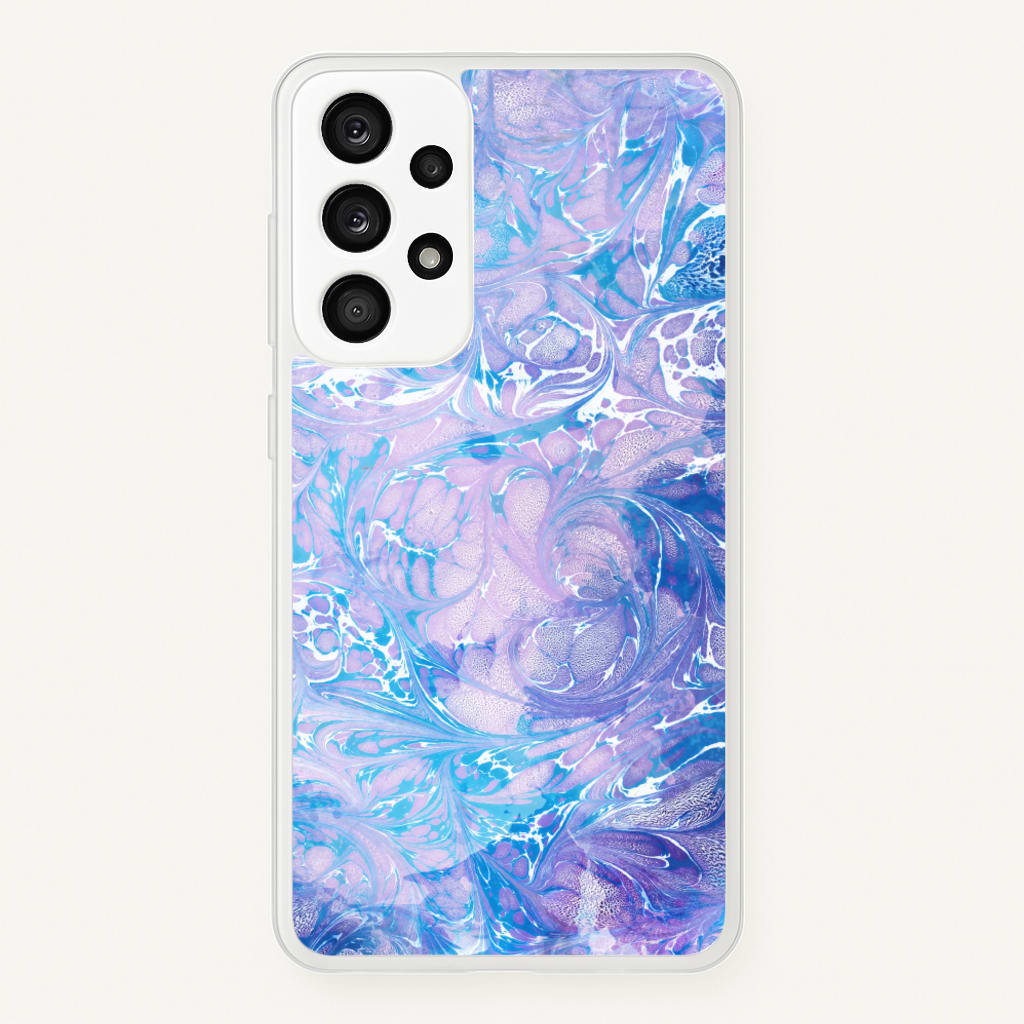 Sea Blue Swirly Marble - marble Phone Case for Galaxy A53