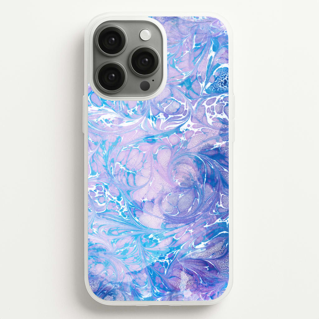 Sea Blue Swirly Marble - marble Phone Case for iPhone 13 Pro Max