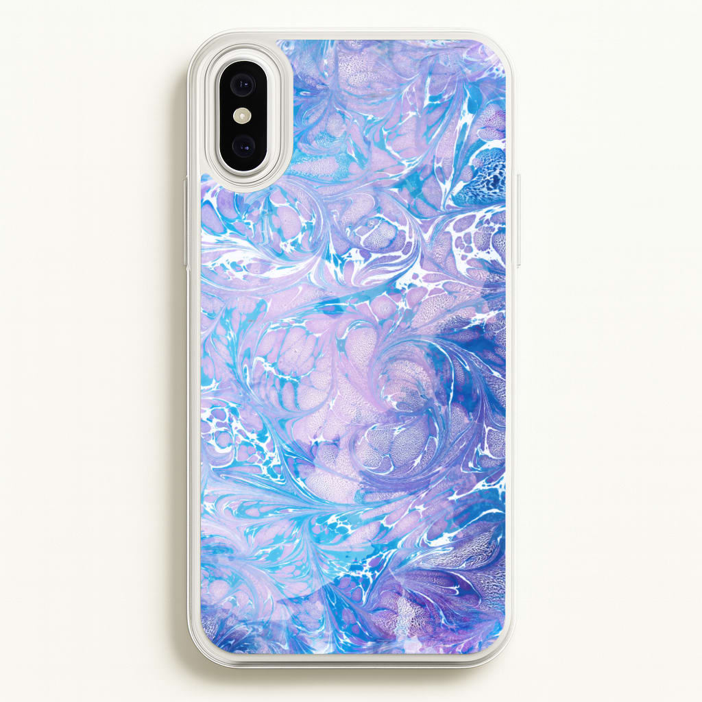Sea Blue Swirly Marble - marble Phone Case for iPhone XS Max