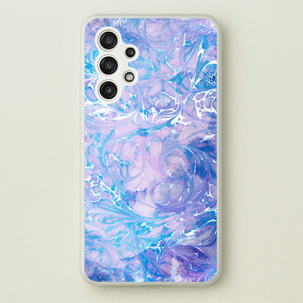 Sea Blue Swirly Marble - marble Phone Case for Galaxy A13