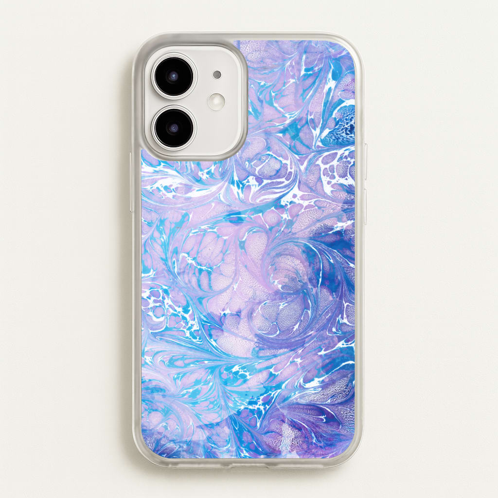Sea Blue Swirly Marble - marble Phone Case for iPhone 12 / 12 Pro