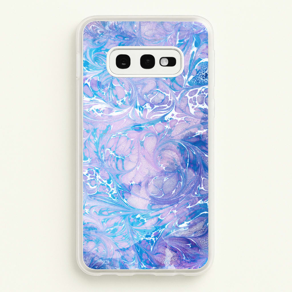 Sea Blue Swirly Marble - marble Phone Case for Galaxy S10e