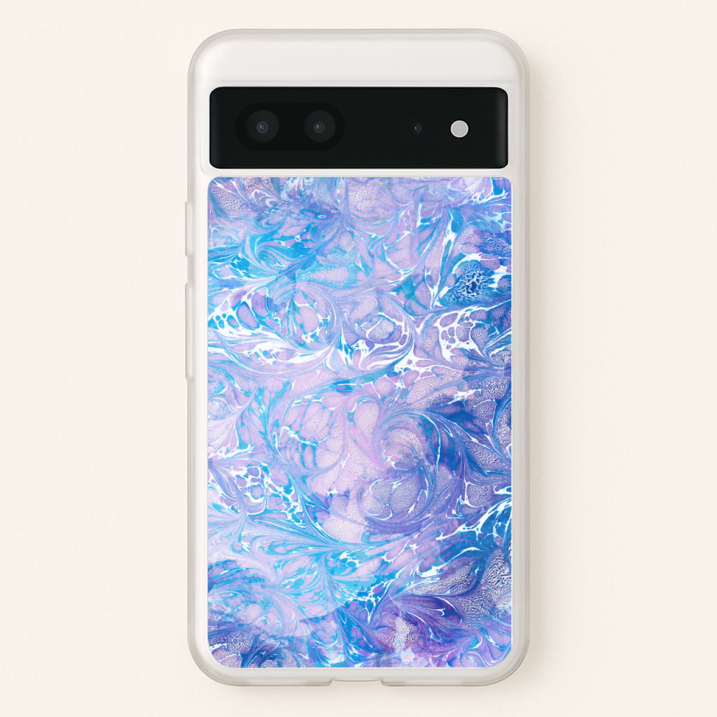 Sea Blue Swirly Marble - marble Phone Case for Google Pixel 7