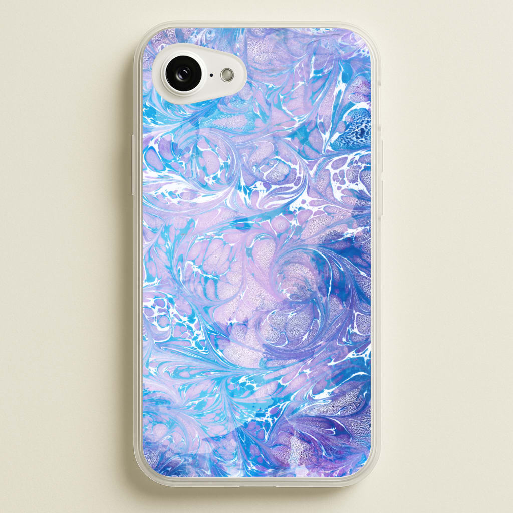 Sea Blue Swirly Marble - marble Phone Case for iPhone 16e