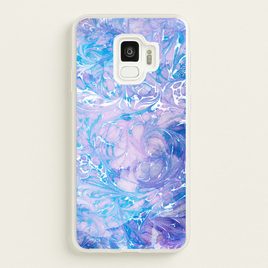Sea Blue Swirly Marble - marble Phone Case for Galaxy S9