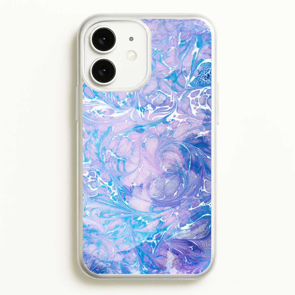 Sea Blue Swirly Marble - marble Phone Case for iPhone 11