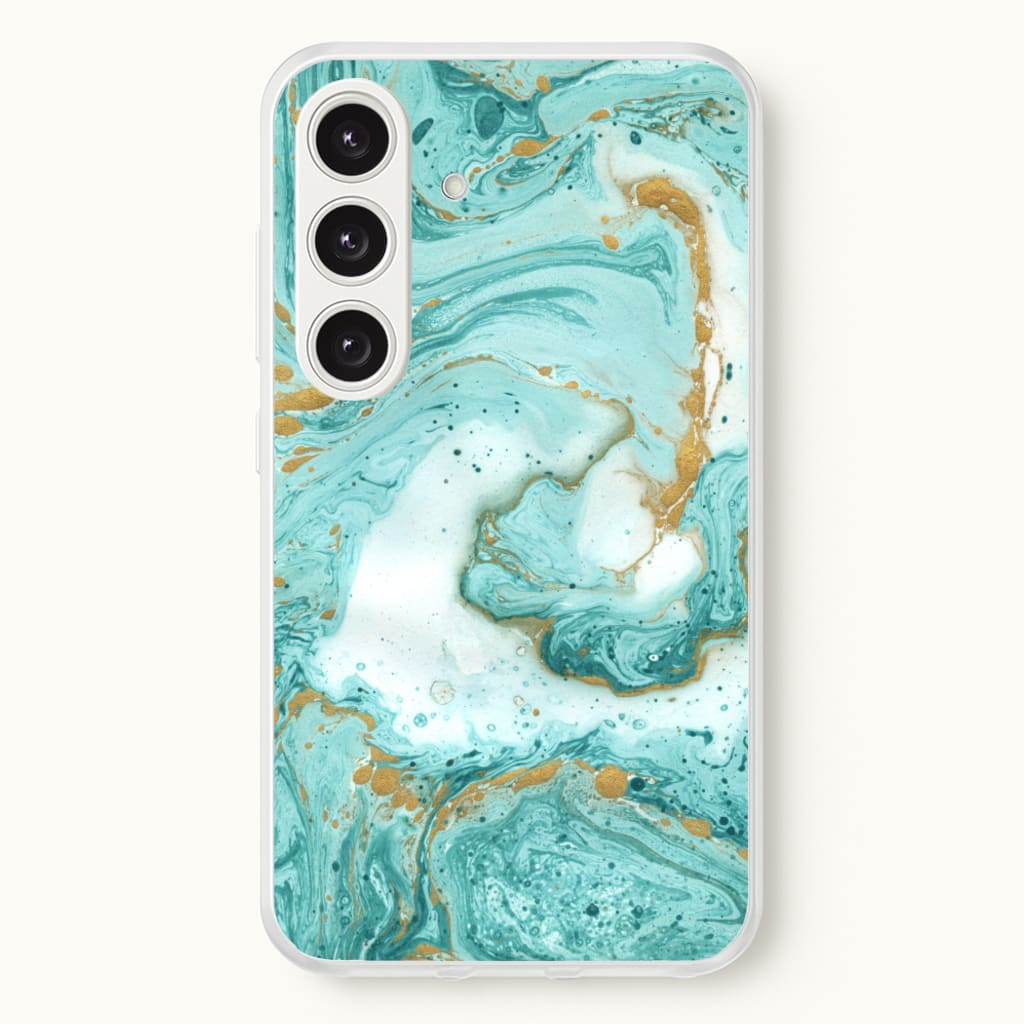 Green Marble - marble Phone Case for Galaxy S24 Plus