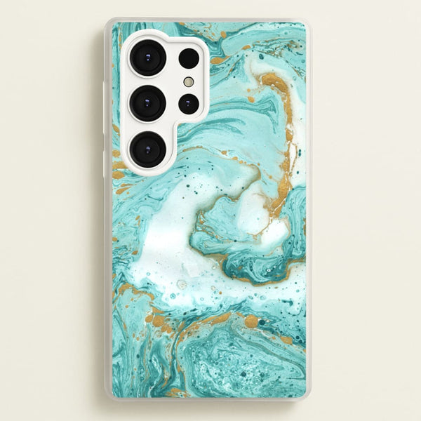 Green Marble - marble Phone Case for Galaxy S25 Ultra