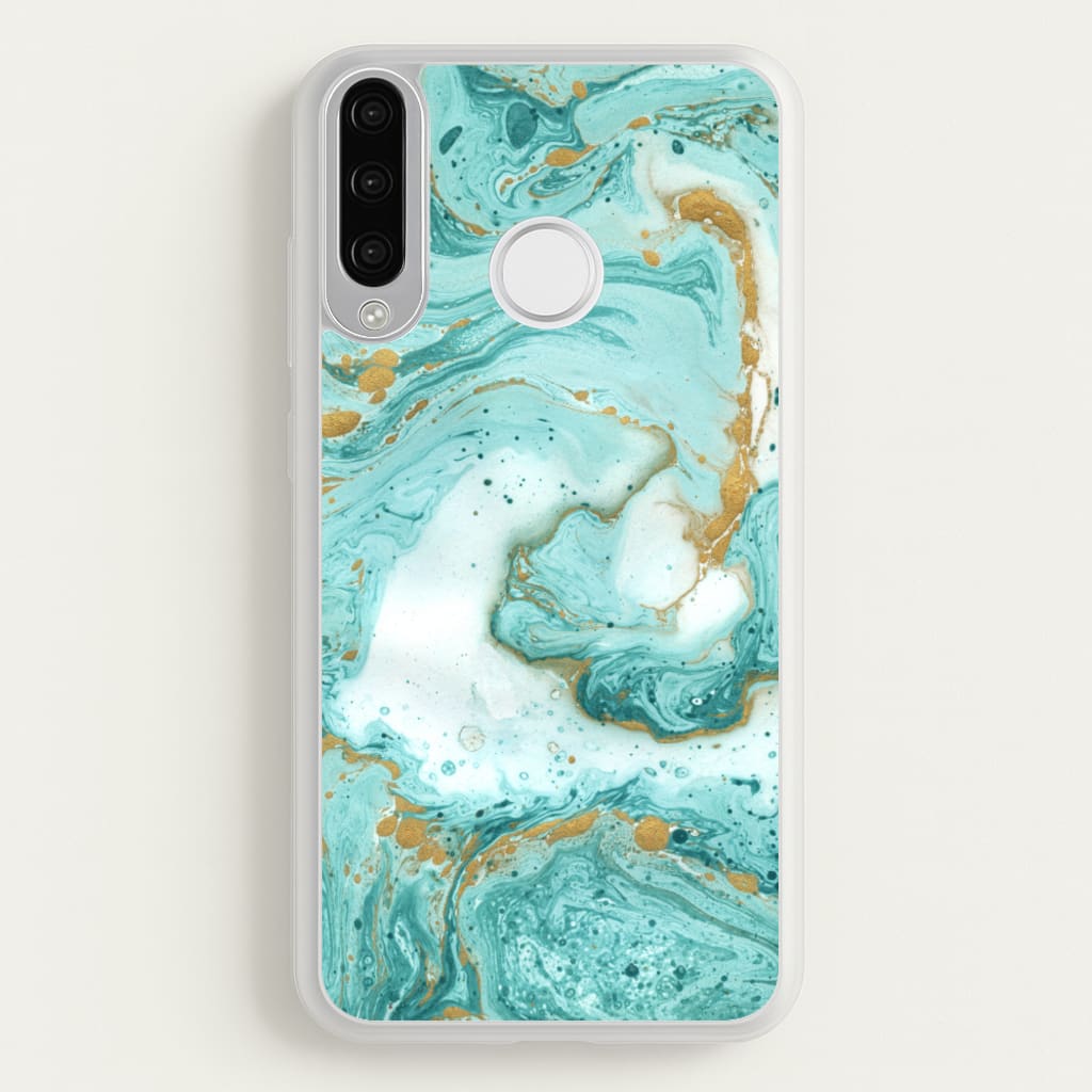 Green Marble - marble Phone Case for Huawei P30 Lite