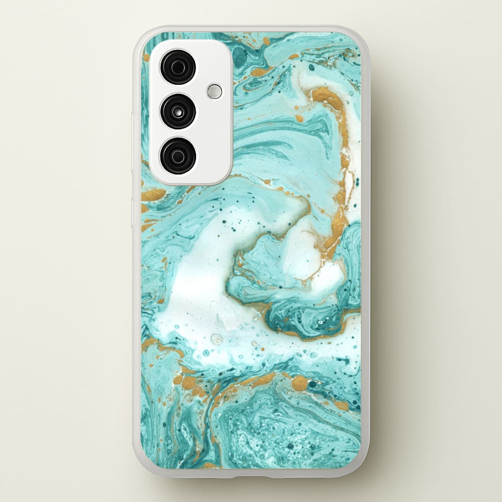 Green Marble - marble Phone Case for Galaxy A55