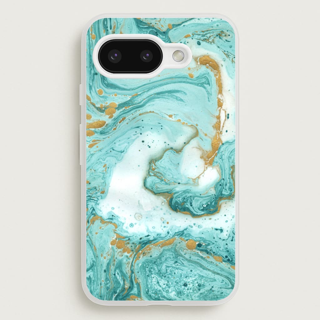 Green Marble - marble Phone Case for Google Pixel 9a