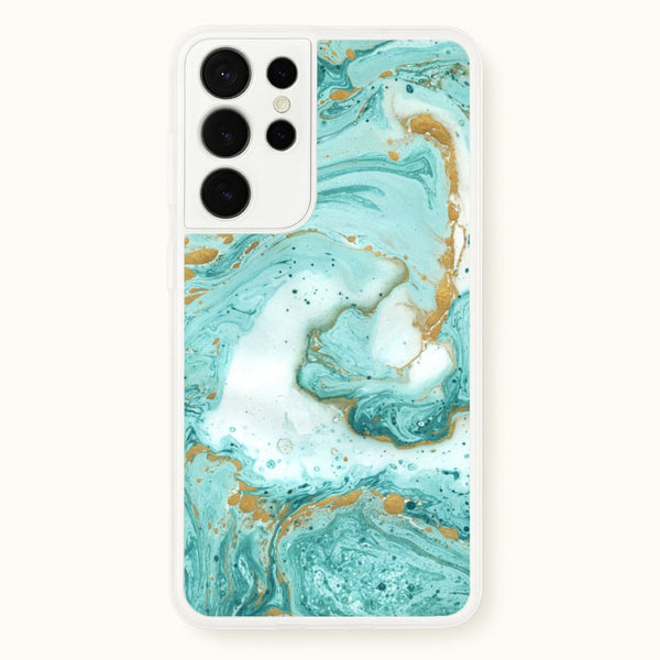 Green Marble - marble Phone Case for Galaxy S21 Ultra