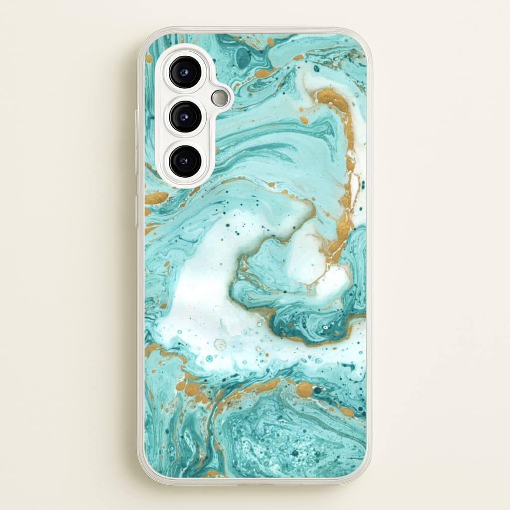 Green Marble - marble Phone Case for Galaxy A54