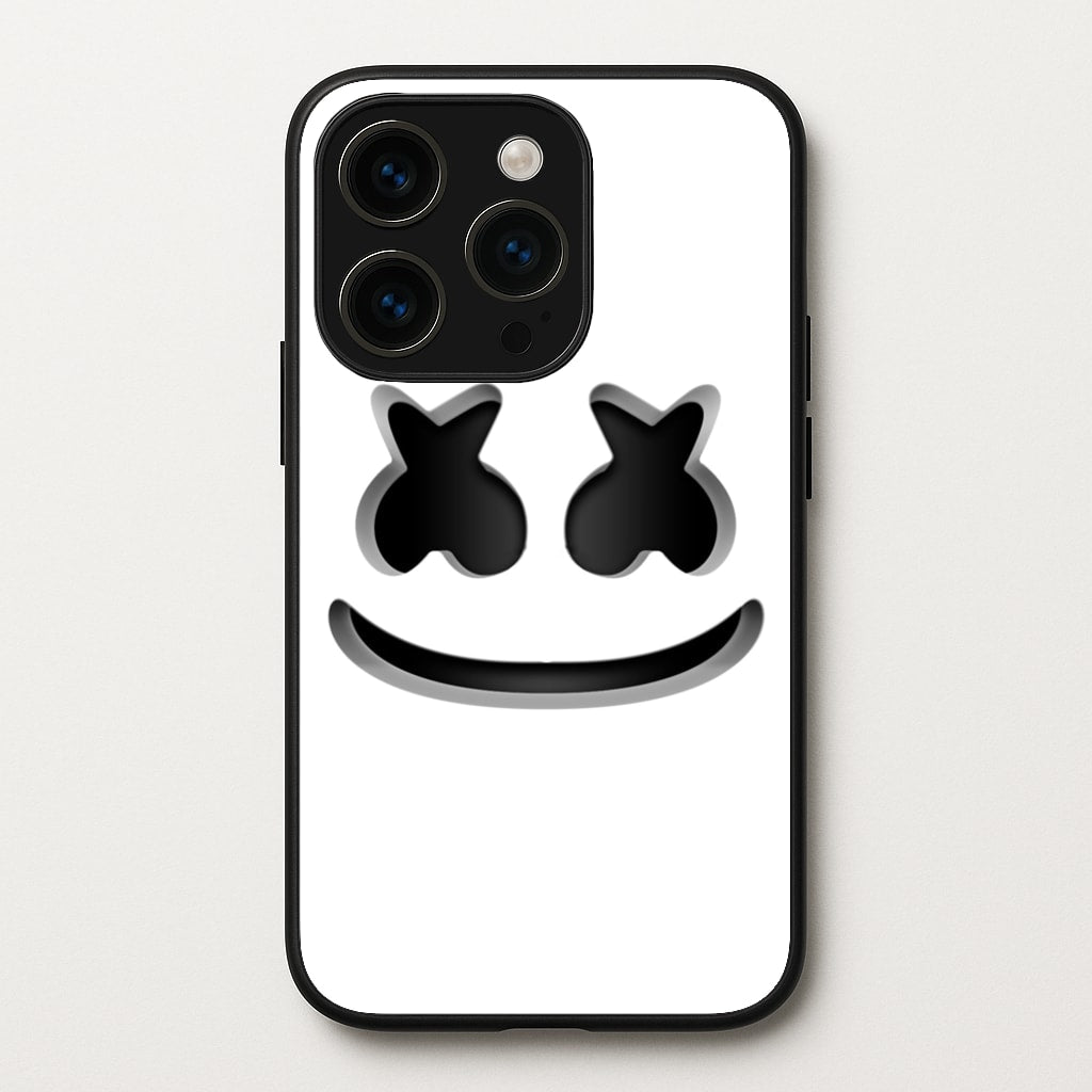 White Helmet DJ Helmet - Marshmello Phone Case for iPhone 14 Pro