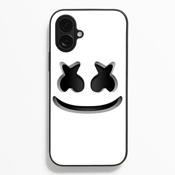 White Helmet DJ Helmet - Marshmello Phone Case for iPhone 16 Plus