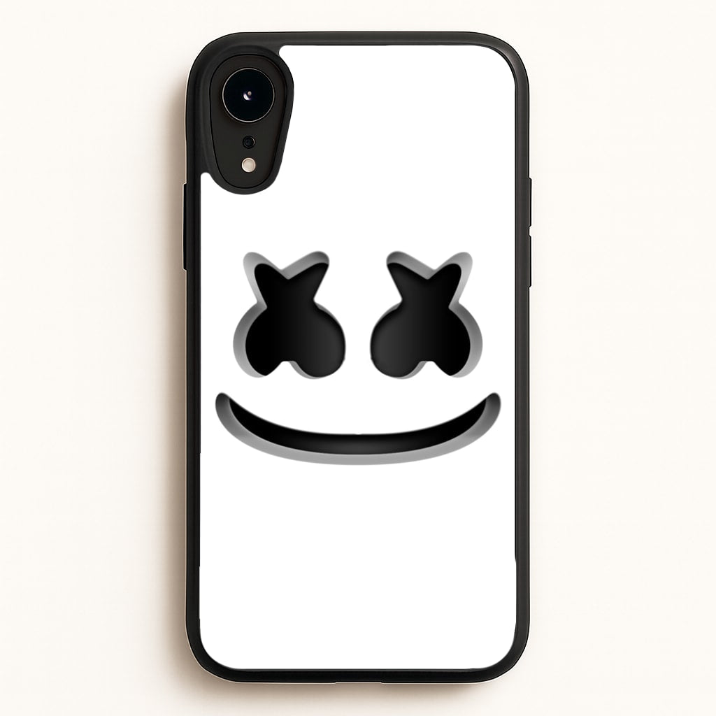 White Helmet DJ Helmet - Marshmello Phone Case for iPhone XR